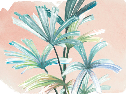 Jungle Gems on Blush I Canvas Print