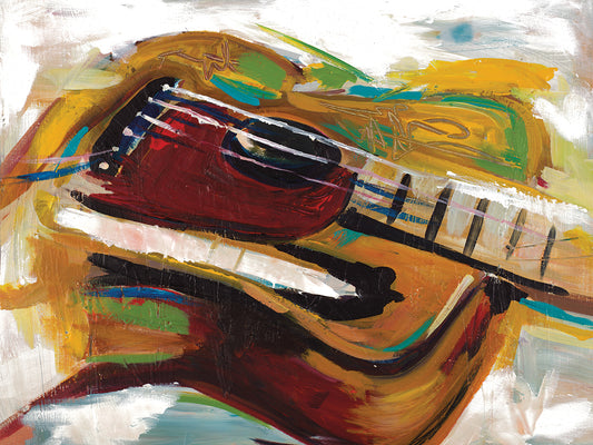 Colorful Guitar Canvas Print