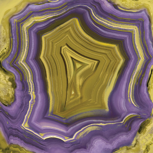 Agate in Purple & Gold I Canvas Print