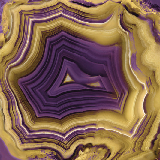 Agate in Purple & Gold II Canvas Print