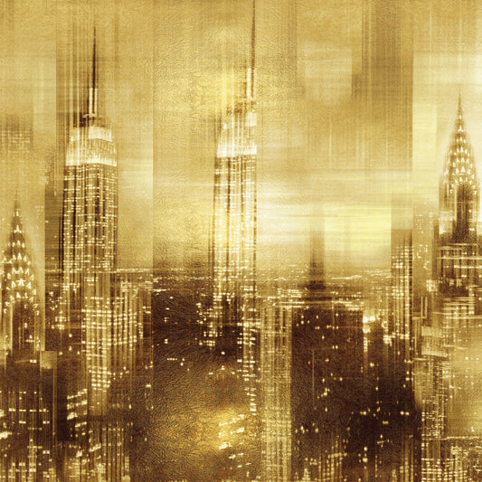 NYC - Reflections in Gold II Canvas Print