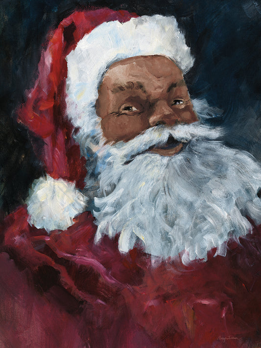 Jolly Santa II Crop Canvas Print
