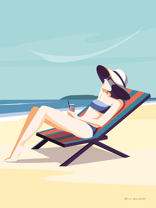 South Beach Sunbather II Canvas Print