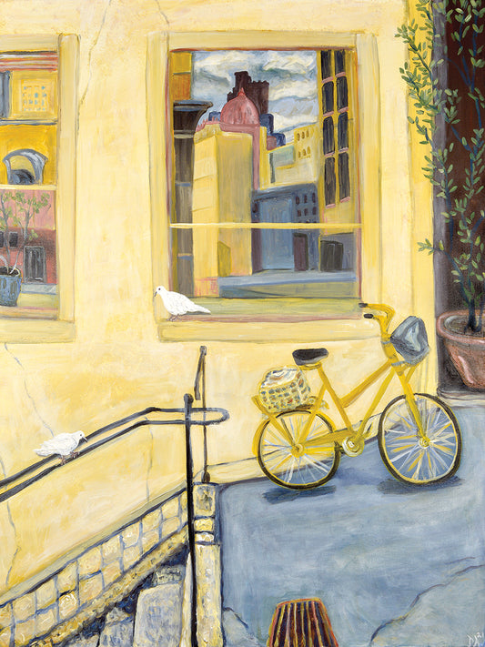 Yellow Bike Canvas Print