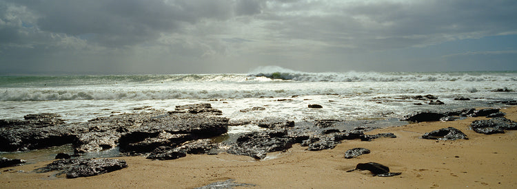 Rock formations on the beach, Jeffreys Bay, Eastern Cape, South Africa