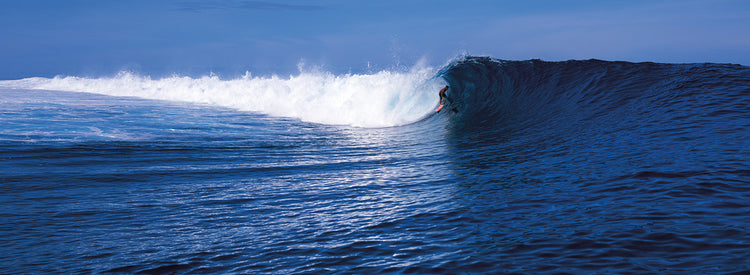 Surfer in the sea, Tahiti, French Polynesia