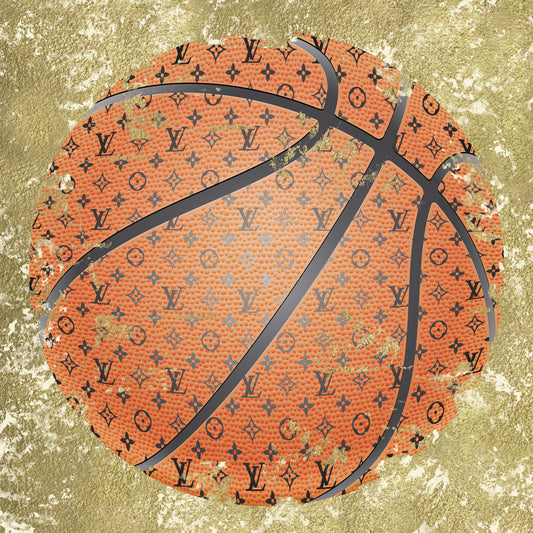 Basketball Bling Canvas Print