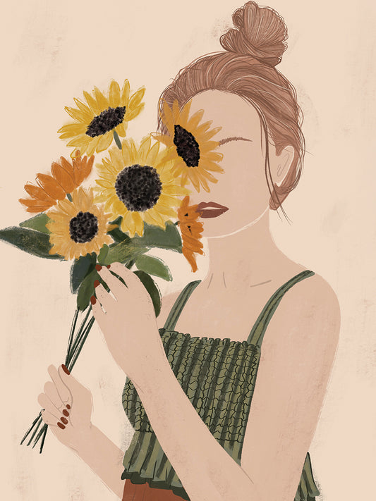 Wildflower Girl 6 Canvas Print