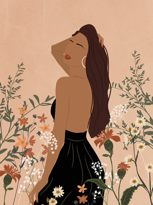 Wildflower Girl 8 Canvas Print