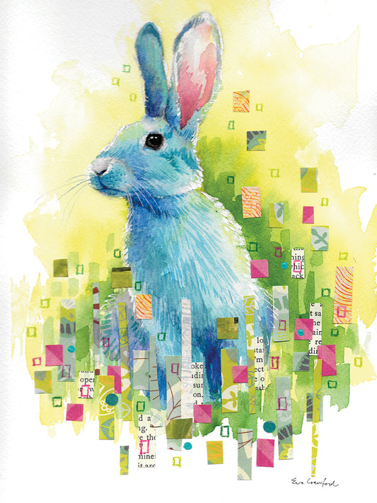 Blue Rabbit Canvas Print