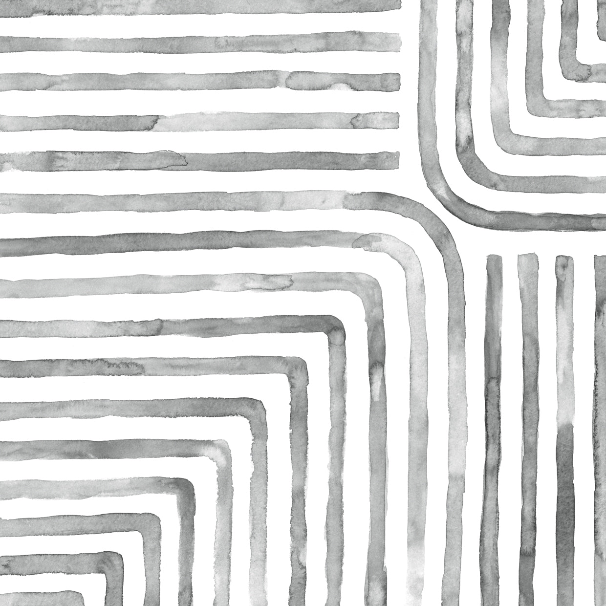 Watercolor Abstract Lines