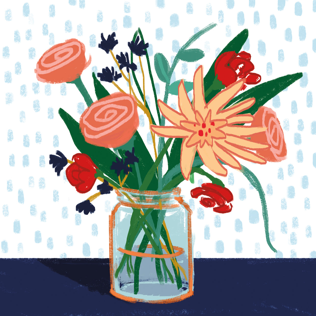 Bright Flora ls In Vase