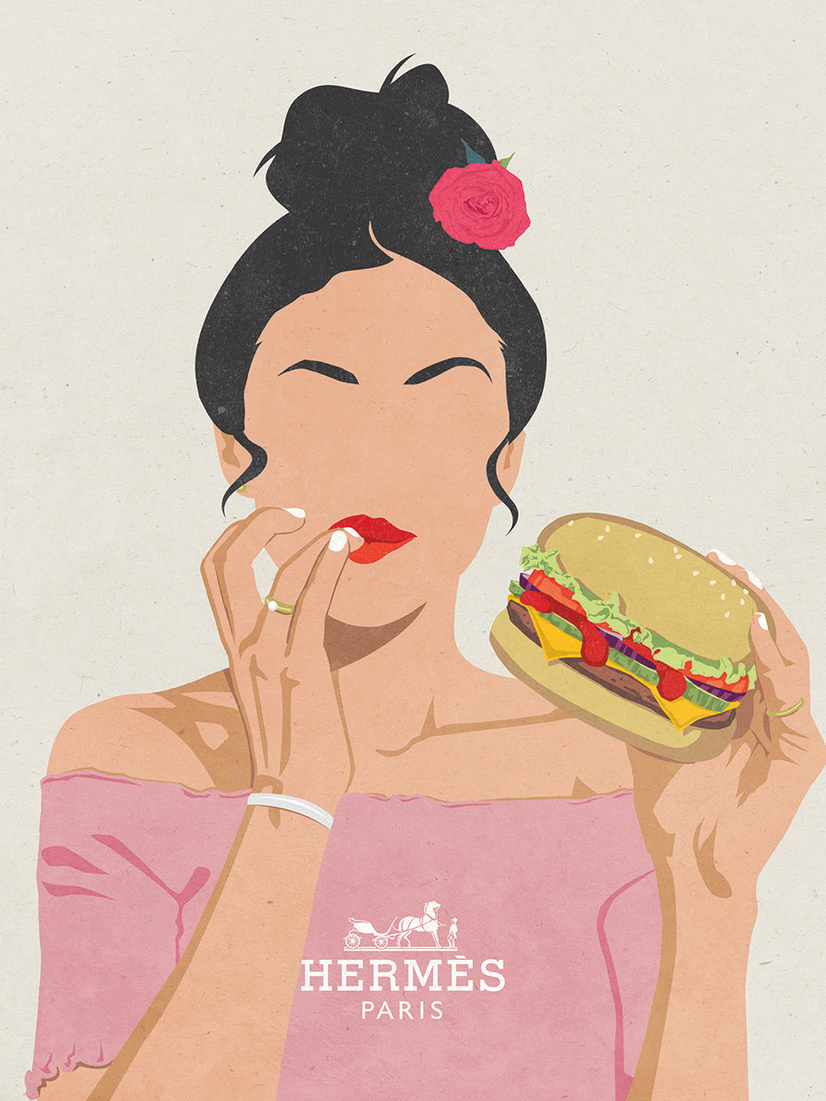 Glam Girl with Burger