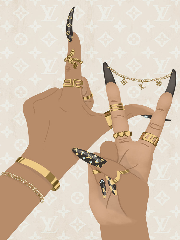 Oro + clavos Lienzo