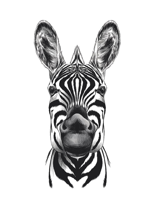 Zebra Illustration Canvas Print