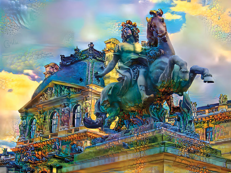 Paris France Louvre Museum Statue of Louis XIV