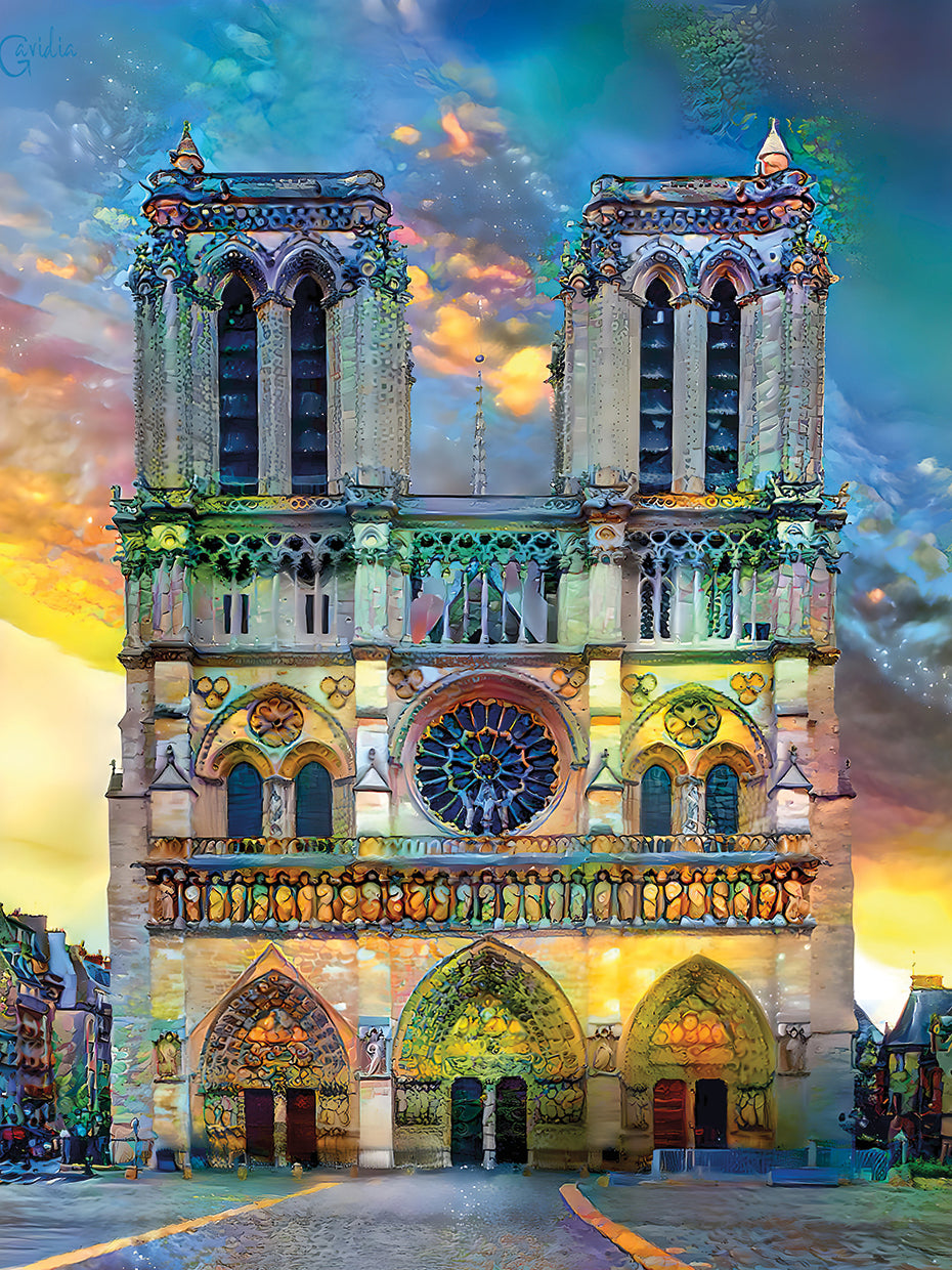 Paris France Notre Dame Cathedral