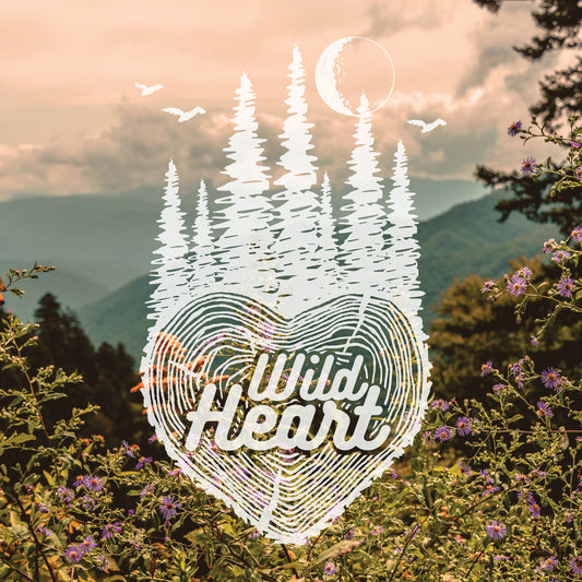 Wild Heart Quote Mountain Wildflowers Canvas Print