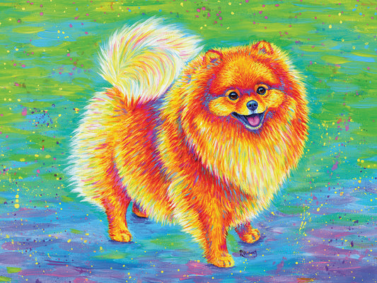 Rainbow Pomeranian Canvas Print