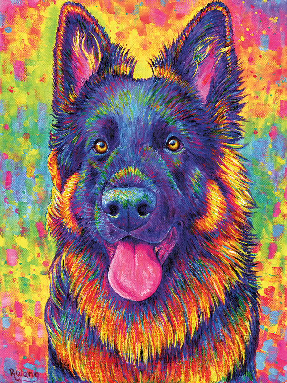 Psychedelic German Shepherd