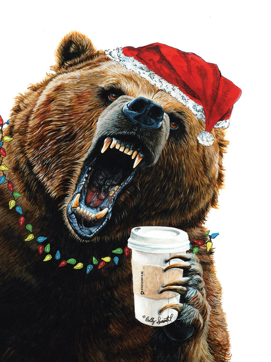Grizzly Christmas Mornings Canvas Print