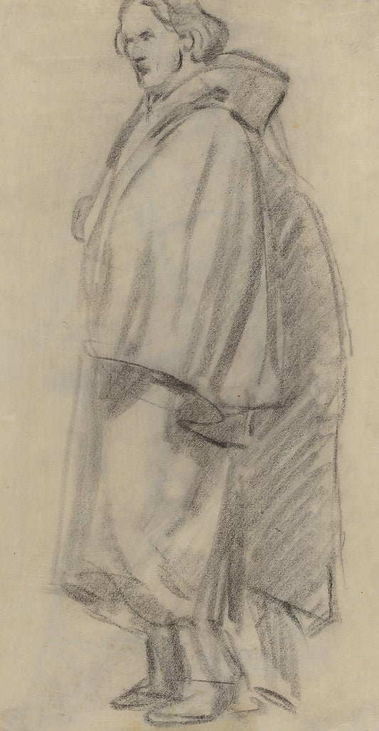 Man Wearing a Cloak (verso) (1852-1858) Canvas Print