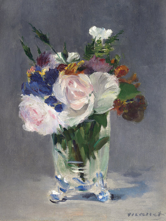 Flowers in a Crystal Vase (c. 1882) Canvas Print