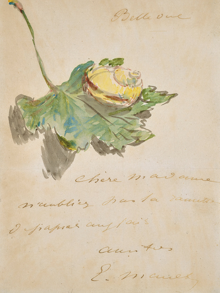 Letter Decorated with a Snail on a Leaf (1880)
