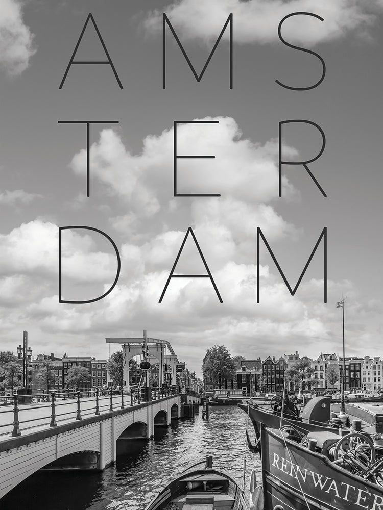 AMSTERDAM Magere Brug | Text & Skyline