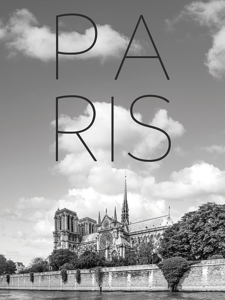 PARIS Cathedral Notre-Dame | Text & Skyline
