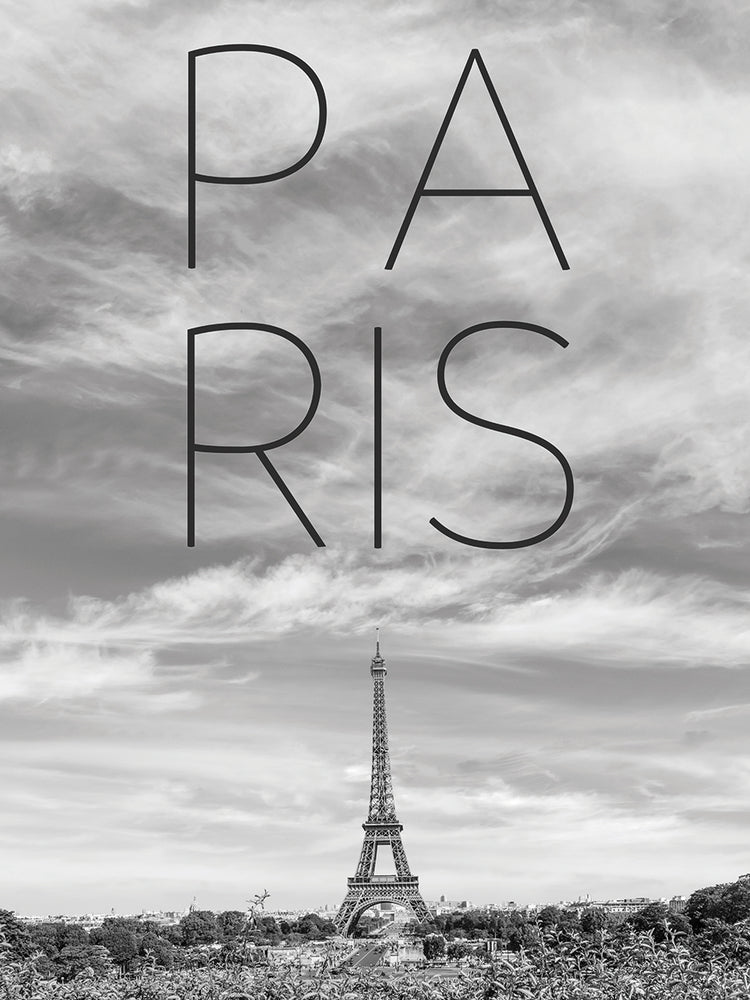 PARIS Eiffel Tower | Text & Skyline