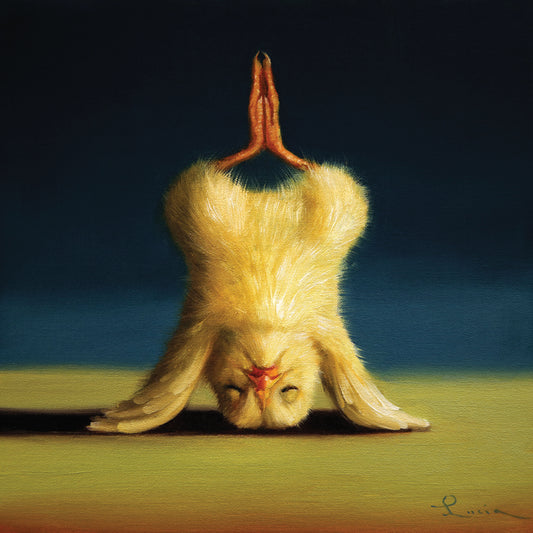 Yoga Chick Lotus Headstand Canvas Print