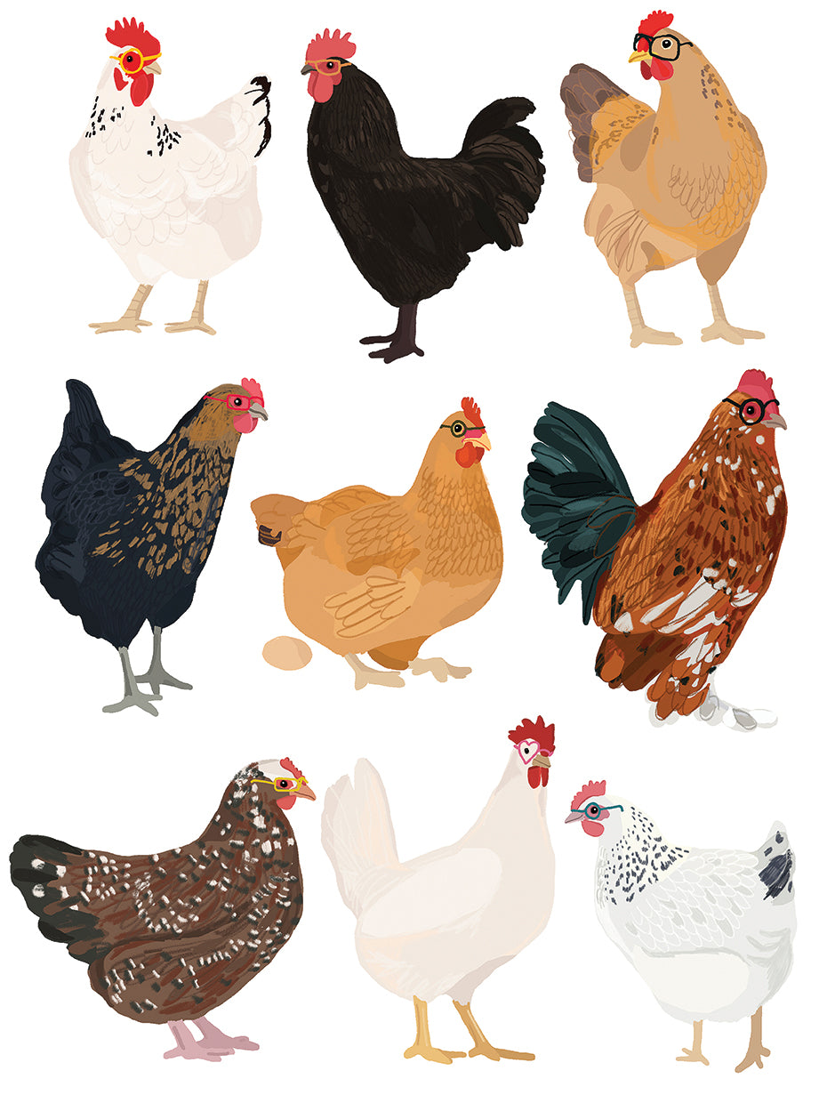 Hens In Glasses