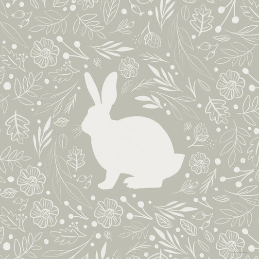 Floral Rabbit Canvas Print