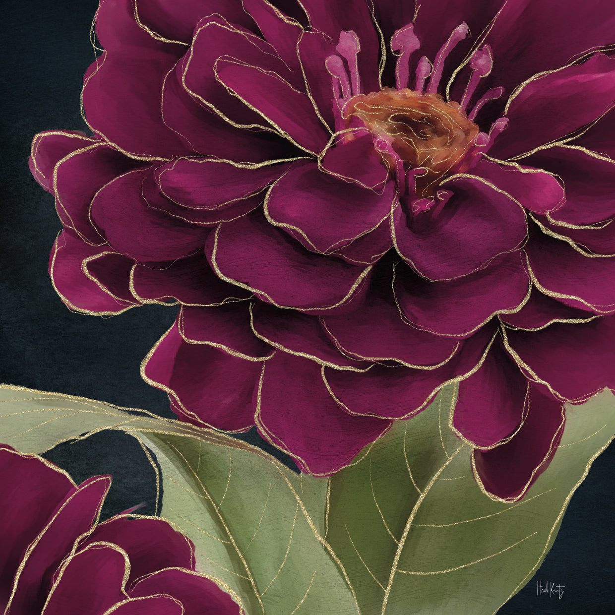 Burgundy Floral 1