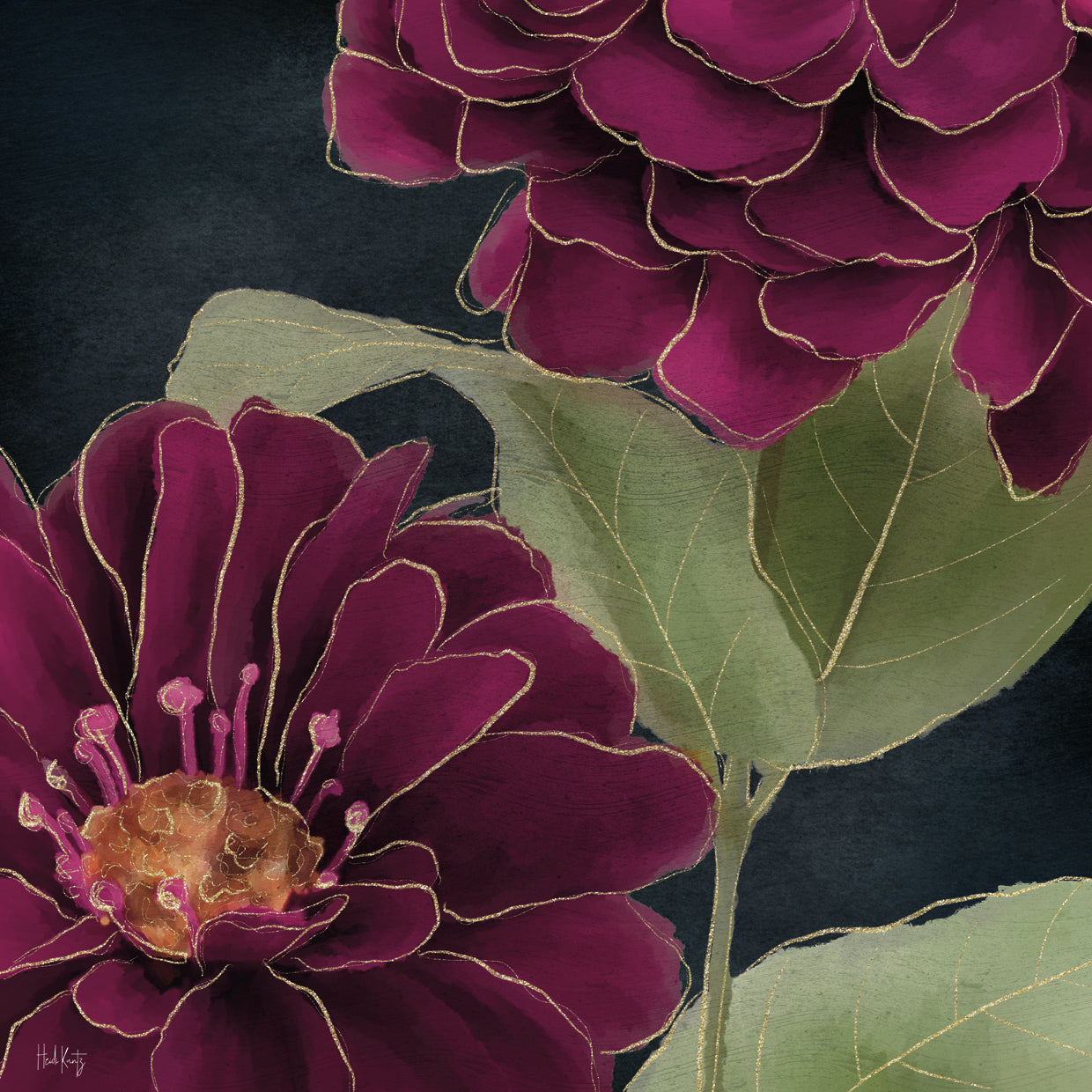 Burgundy Floral 2