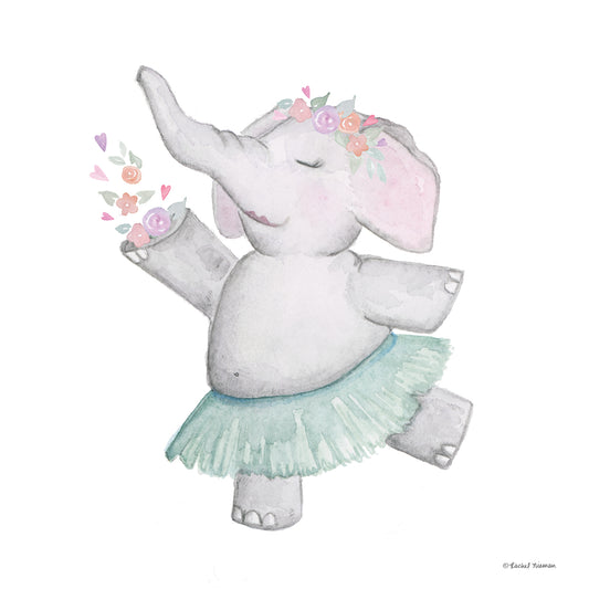 Elephant Ballerina Canvas Print