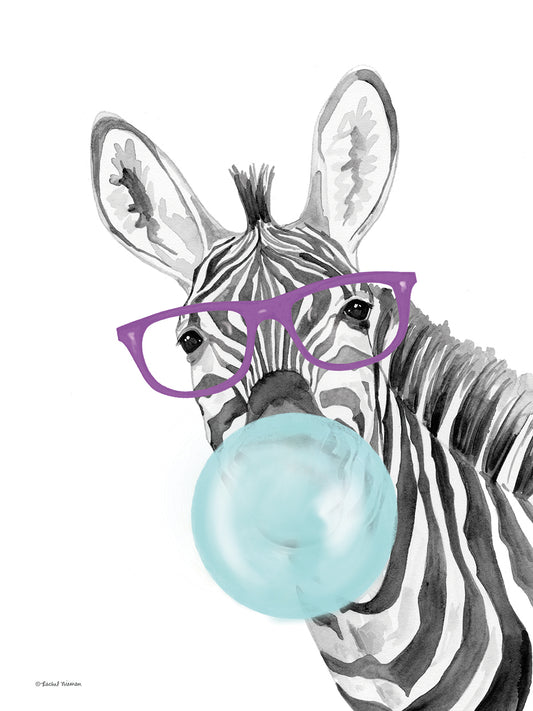 Bubble Gum Zebra Canvas Print