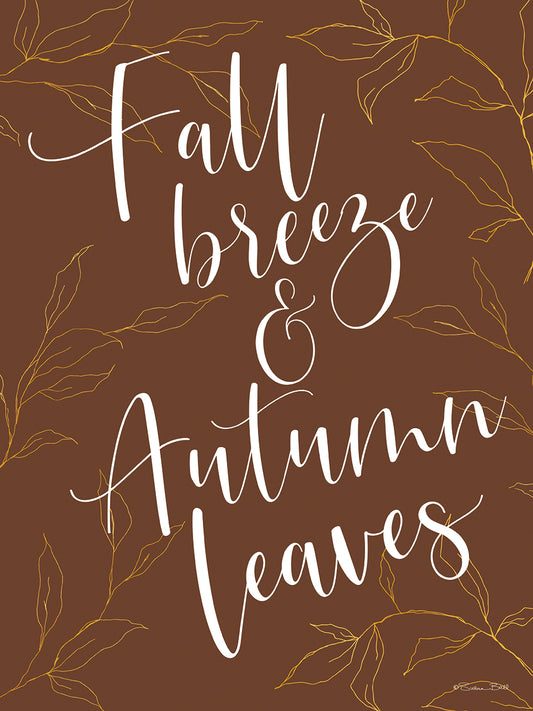Fall Breeze & Autumn Leaves Canvas Print