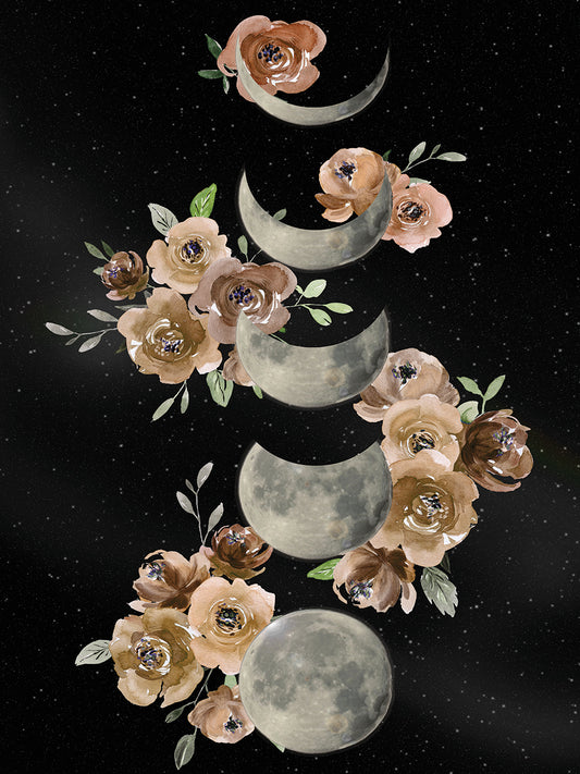 Bohemian Lunar Phases Canvas Print