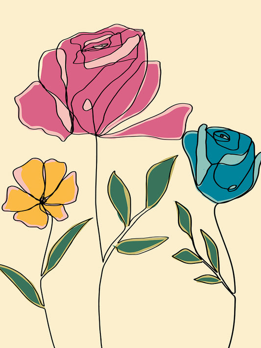 Colored Floral II