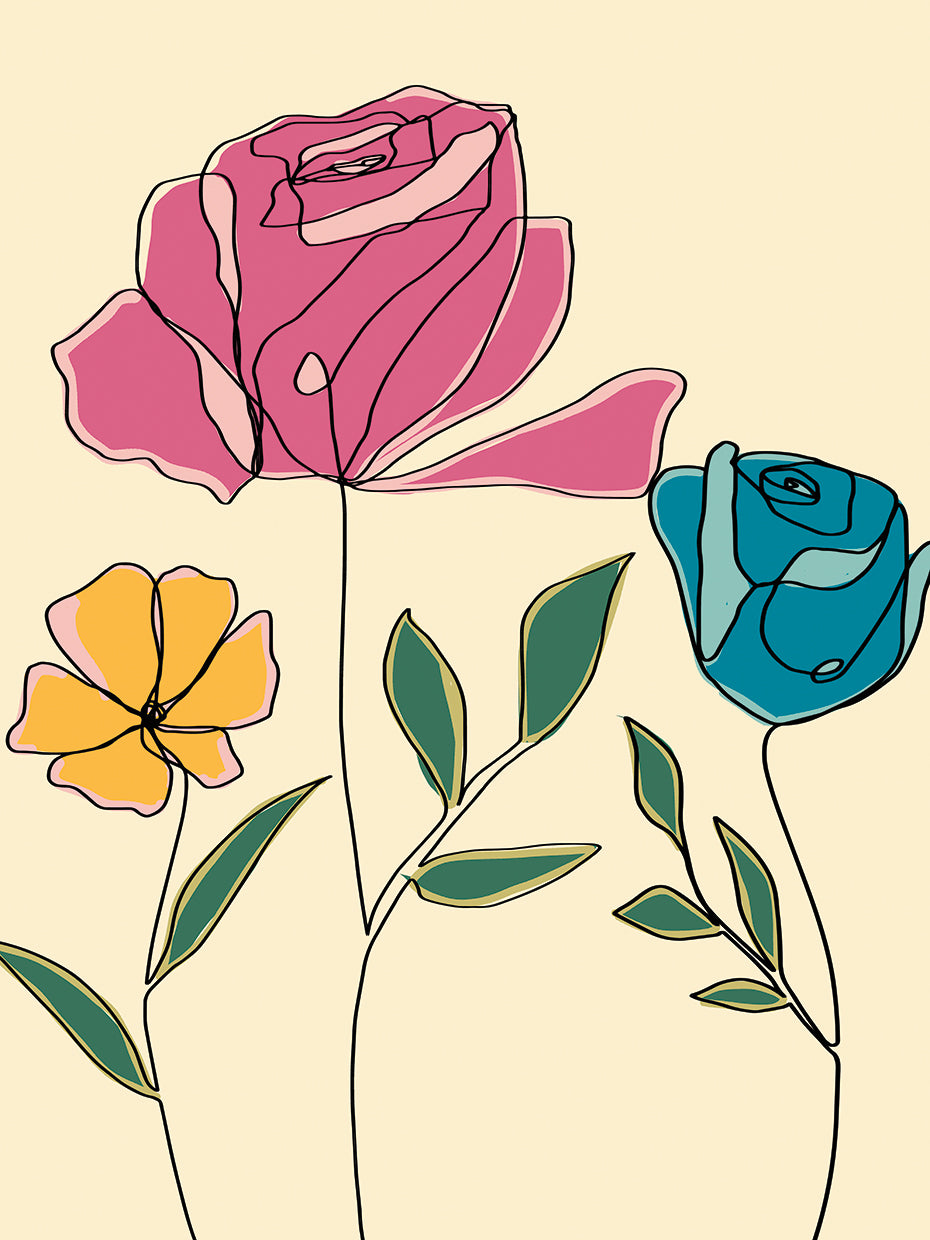 Colored Floral II