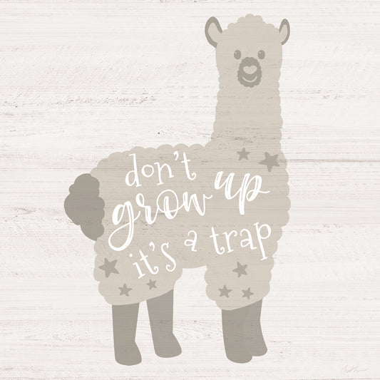 Don't Grow Up Llama Canvas Print
