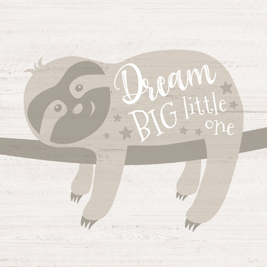 Dream Big Sloth Canvas Print