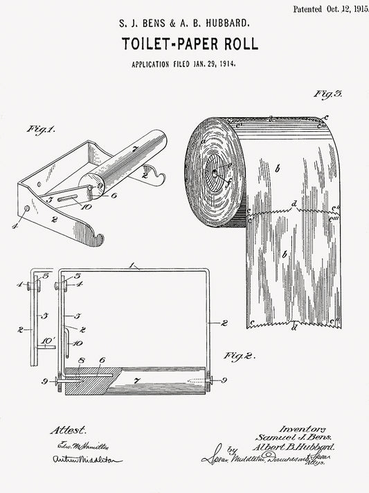 Toilet Paper Patent I Canvas Print