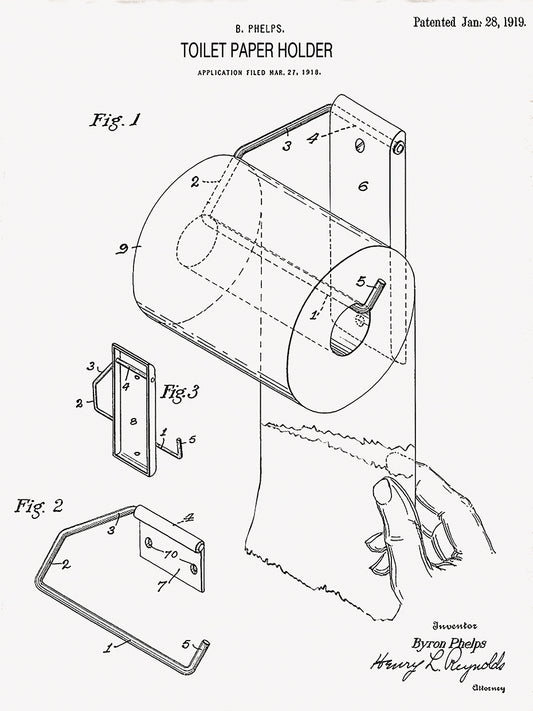 Toilet Paper Patent II Canvas Print