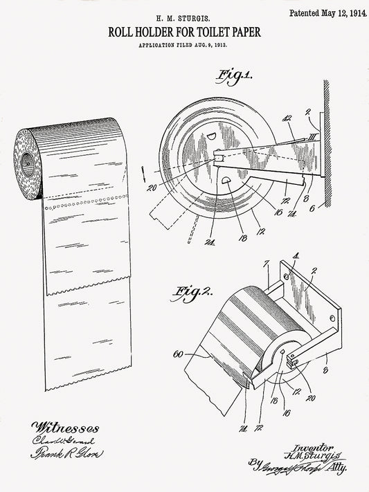 Toilet Paper Patent III Canvas Print