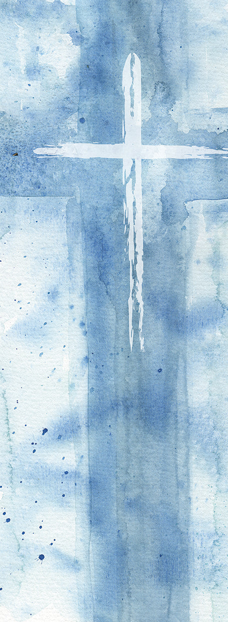 Watercolor Blue Cross