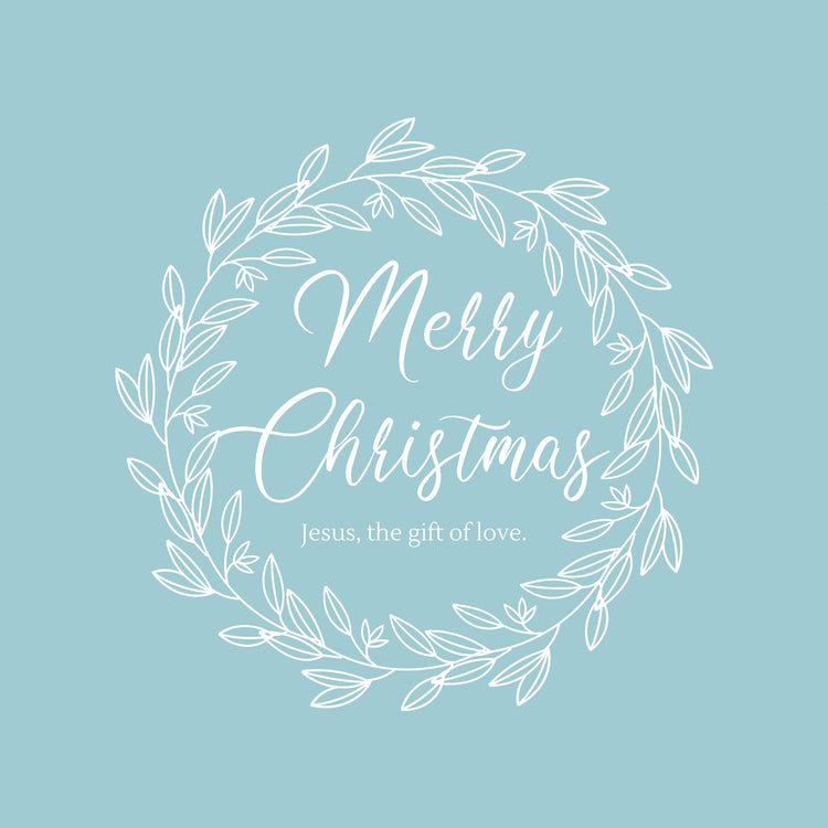 Merry Christmas - Light Blue