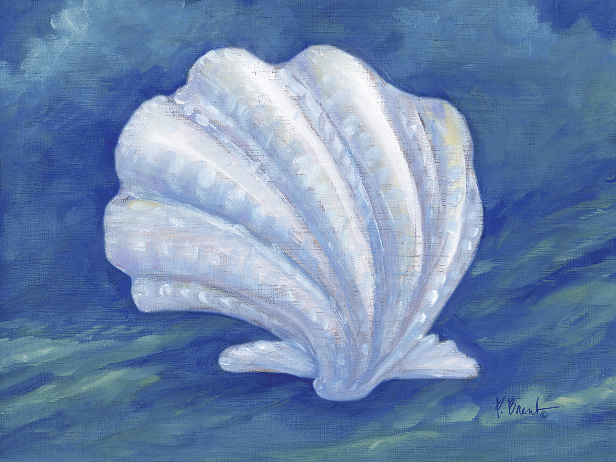 Impressions of Shells IV – Scallop – Indigo